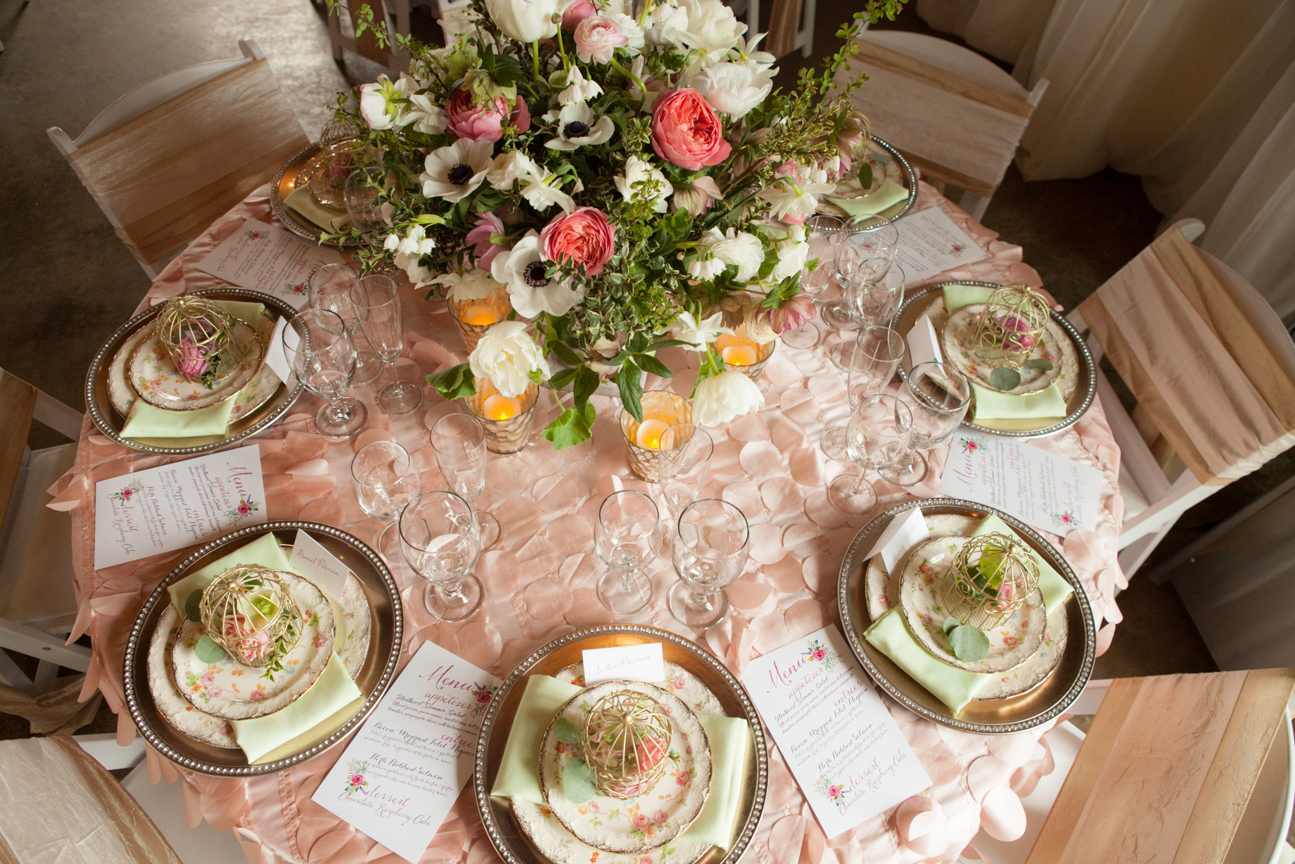 Blush Petal Guest Table