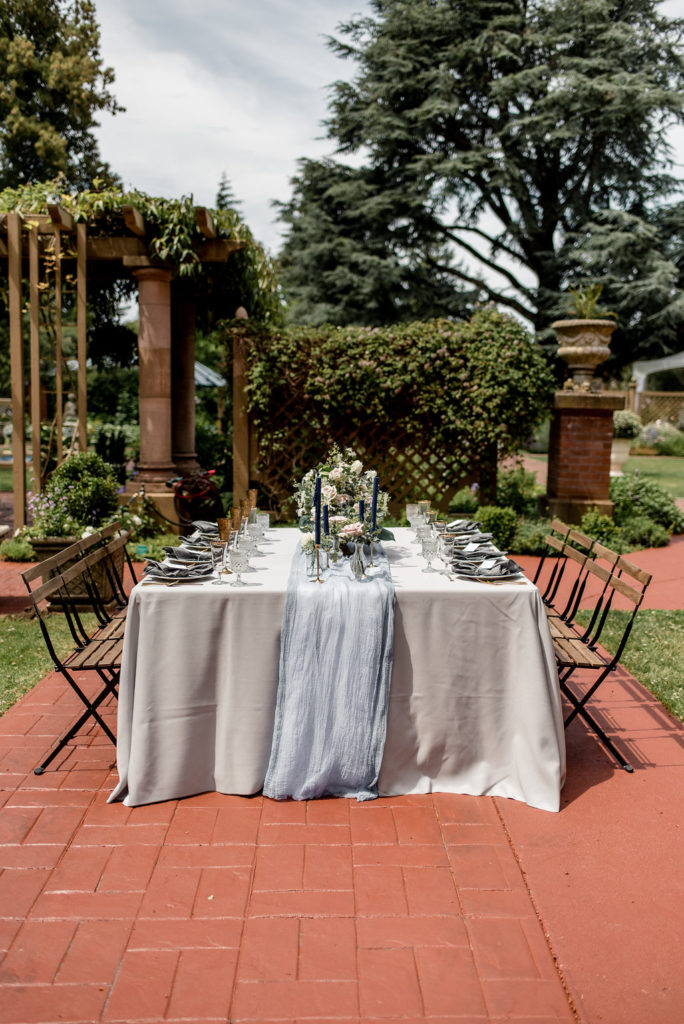 Courtyard Guest Table Setting at Lairmont Manor